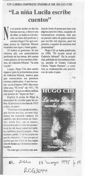 La niña Lucila escribe cuentos cover